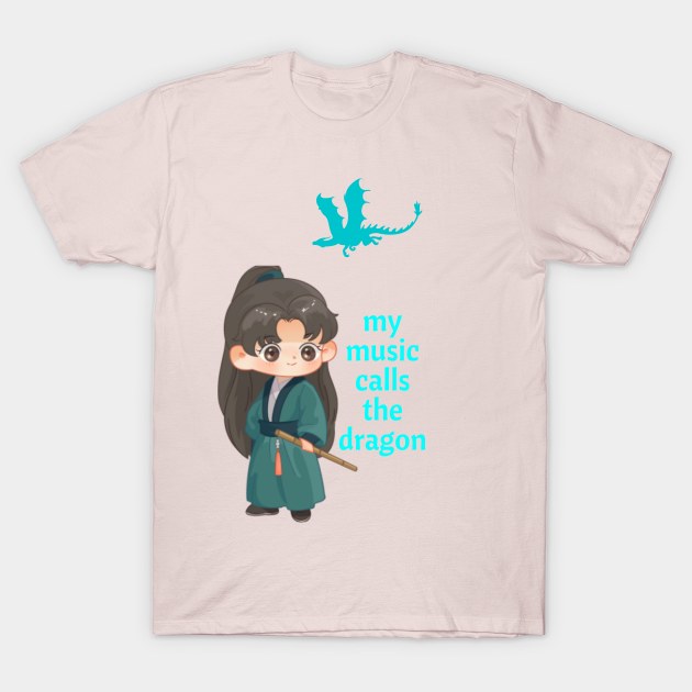 Anime Girl and Dragon T-Shirt by The Word Shed